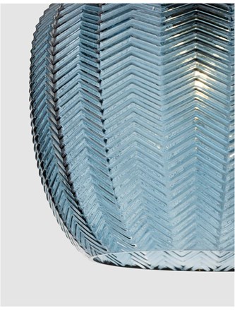 PENDANT LONI DARK BLUE GLASS 24CM