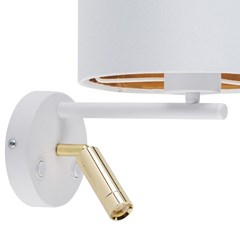 Double Reading Wall Lamp - Gold & White