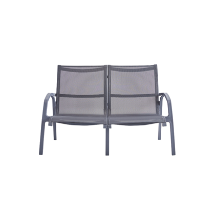 Outdoor 2-Seater Chair – Dark Grey