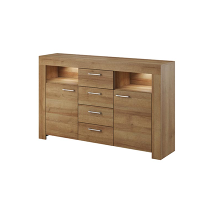 Sideboard – 2 Doors & 4 Drawers – Riviera Oak
