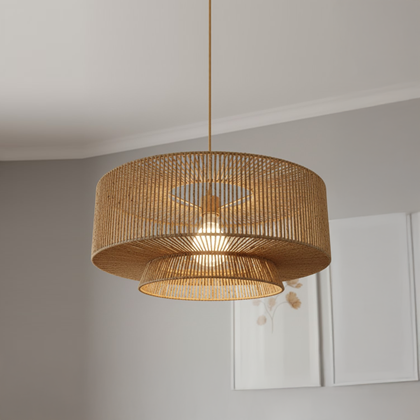Pendant Light 1xE27 Max 40W – Natural Paper Rope