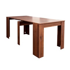 Extendable Dining Table Wood Grain Finish