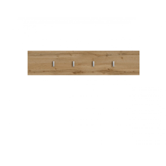 Wall Shelf Panel Four Hooks/Hangers – Wotan Oak