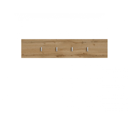 Wall Shelf Panel Four Hooks/Hangers – Wotan Oak