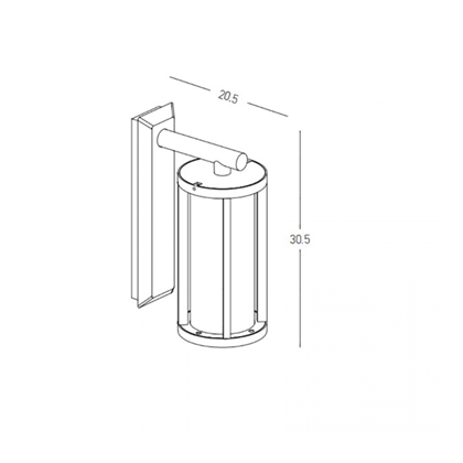 Outdoor Sconce Light – Aluminium Black