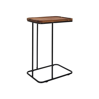 Sofa Side Table in Acacia Wood Top