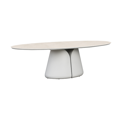 Dining Oval Table - Light Beige