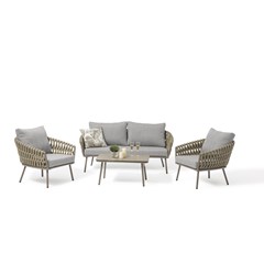 Aluminium  Rope Sofa 4Pcs Set With Table