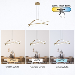 LED Chandelier – Black & Gold