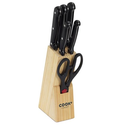 Block Of 5 M6 Kitchen Knives And Scissor