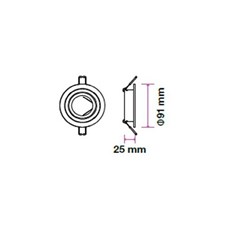 Round Brush Aluminium GU10 Fitting