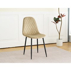 Dining Chair Velvet - Light Brown