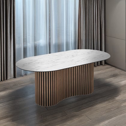 Dining Table 200x100x76cm - Marble Matt