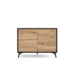Sideboard 2 Doors 3 Drawers – Oak & Black