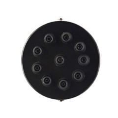 Multi Outlet Ceiling Rose 10 Way - Black