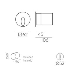 Orion Recessed Wall Spotlight