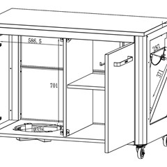 Outdoor Kitchen Workbench - Black