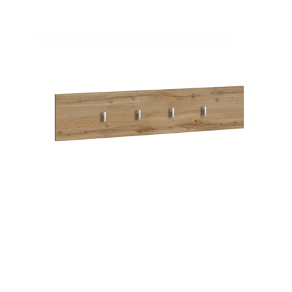 Wall Shelf Panel Four Hooks/Hangers – Wotan Oak