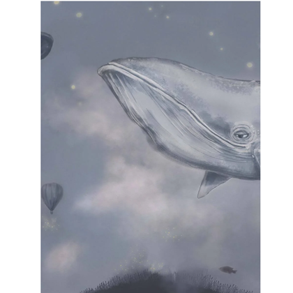 Mural Wallpaper Whales in the sky