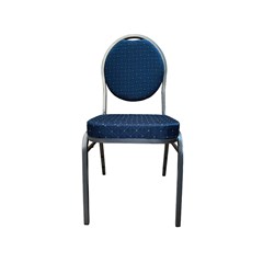 Banquet Chair - Blue & Silver