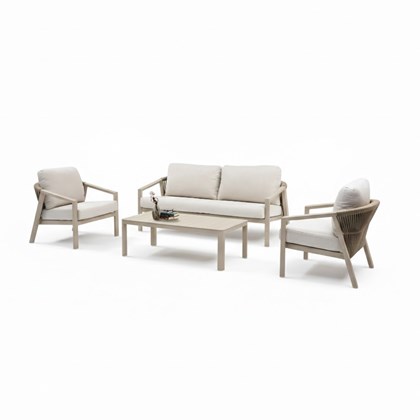 Alumium Sofa Set – Matt Camel & Beige
