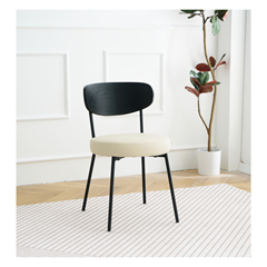 Dining Chair - Black and Beige