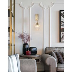 Wall Lamp-Clear Glass   Satin Gold