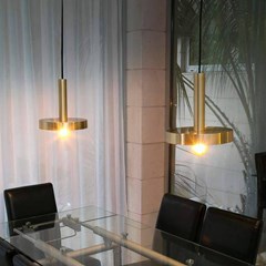 Whizz Satin Gold and Black Pendant Lamp