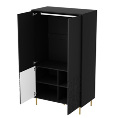 Bullet  Wardrobe Black & Gold