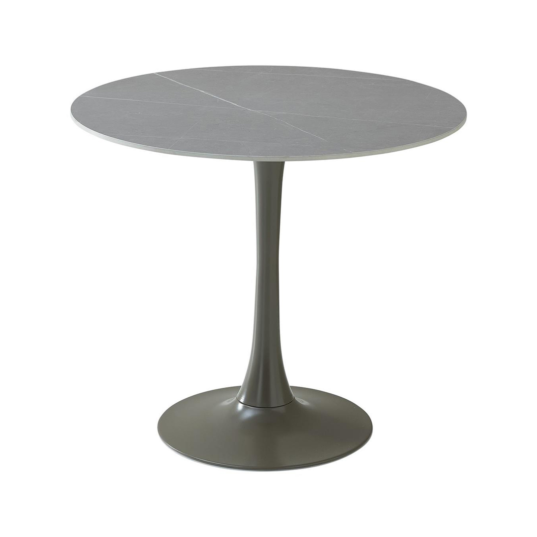 Round Dining Table Ceramic - Grey Anthracite