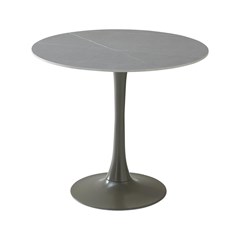 Round Dining Table Ceramic - Grey Anthracite