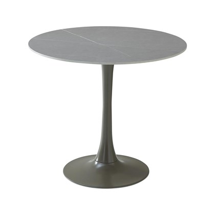 Round Dining Table Ceramic - Grey Anthracite