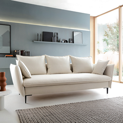 3-Seater Sofa Bed 237cm – White