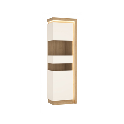 High Display Cabinet 1 Door – Riviera Oak Light (Left Hand)