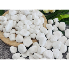 Pebbles 20 Kg Bag – Rain Flower Stones White