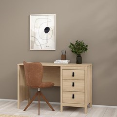 Madrid Desk 3 Drawers Oak