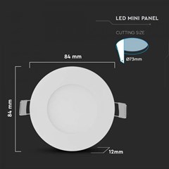 LED Panel 3W 4000K