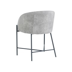 Dining Chair - Light Grey Microfiber