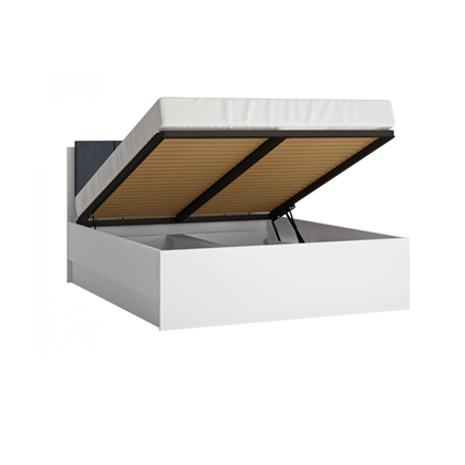 Bed 160 with Lift – White Alpin & High Gloss
