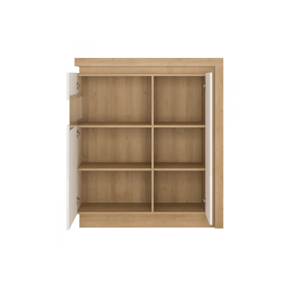 Low Display Cabinet 2 Doors – Riviera Oak Light