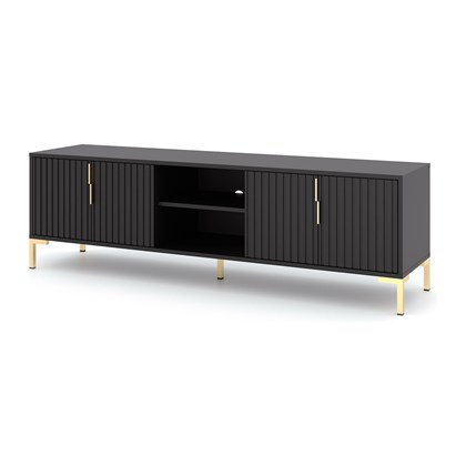 TV Unit FL01 4D - Matt Black