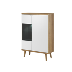 Showcase Cabinet 90 – Riviera Oak & White