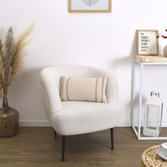 Cushion 30x50cm - Beige & White