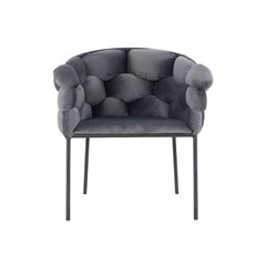 Lounge Chair Velvet Dark Grey