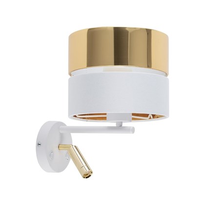 Double Reading Wall Lamp - Gold & White