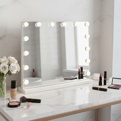 LED Makeup Mirror 60x50 cm - White