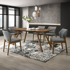 Walnut Chair – Grey & Walnut