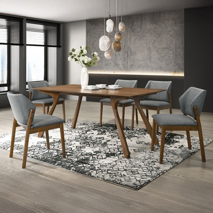 Walnut Chair – Grey & Walnut