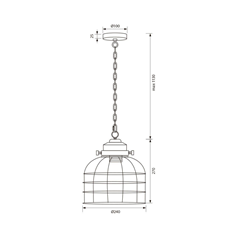 Bernard-W Suspension Decorative Cage Black