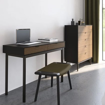 Disc Soma Desk 2 Drawers Black Espresso